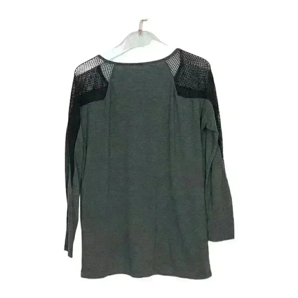 Xersion Women's Gray Tunic with Black Netting at Shoulders SIZE-MEDIUM - Picture 3 of 6